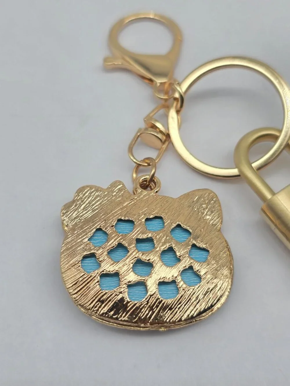Louis Vuitton Authentic Gold Padlock 🔑 Key + Stylish Unbranded Cat Charm